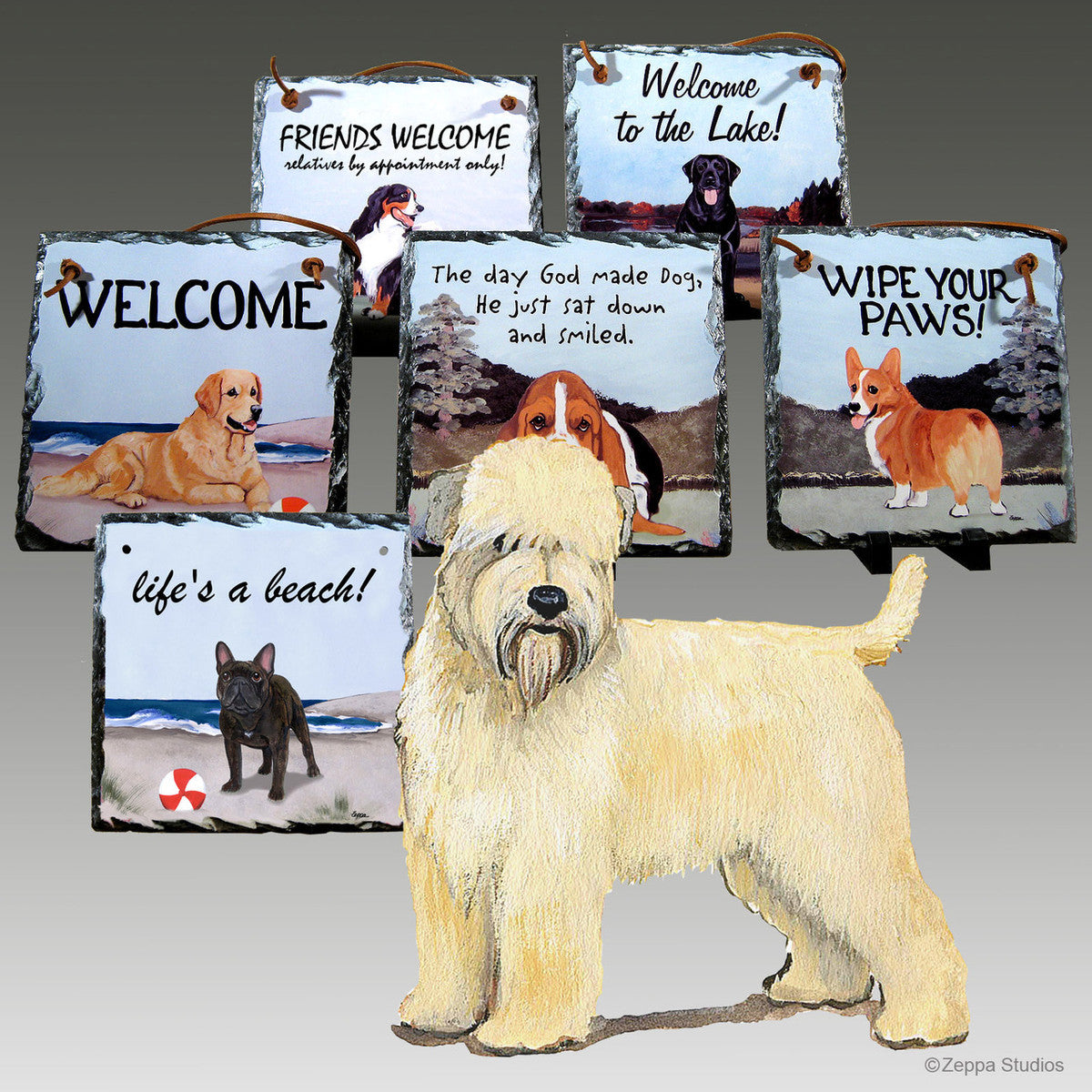 Wheaten Terrier Puppy Slate Signs