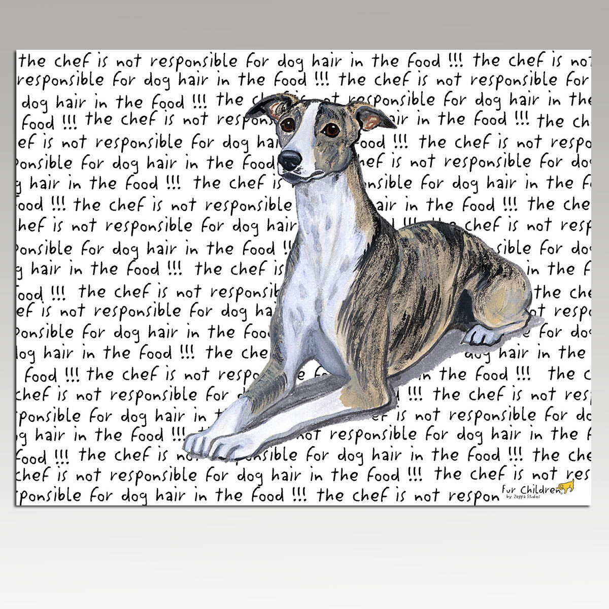 Whippet Message Cutting Board - Rectangle