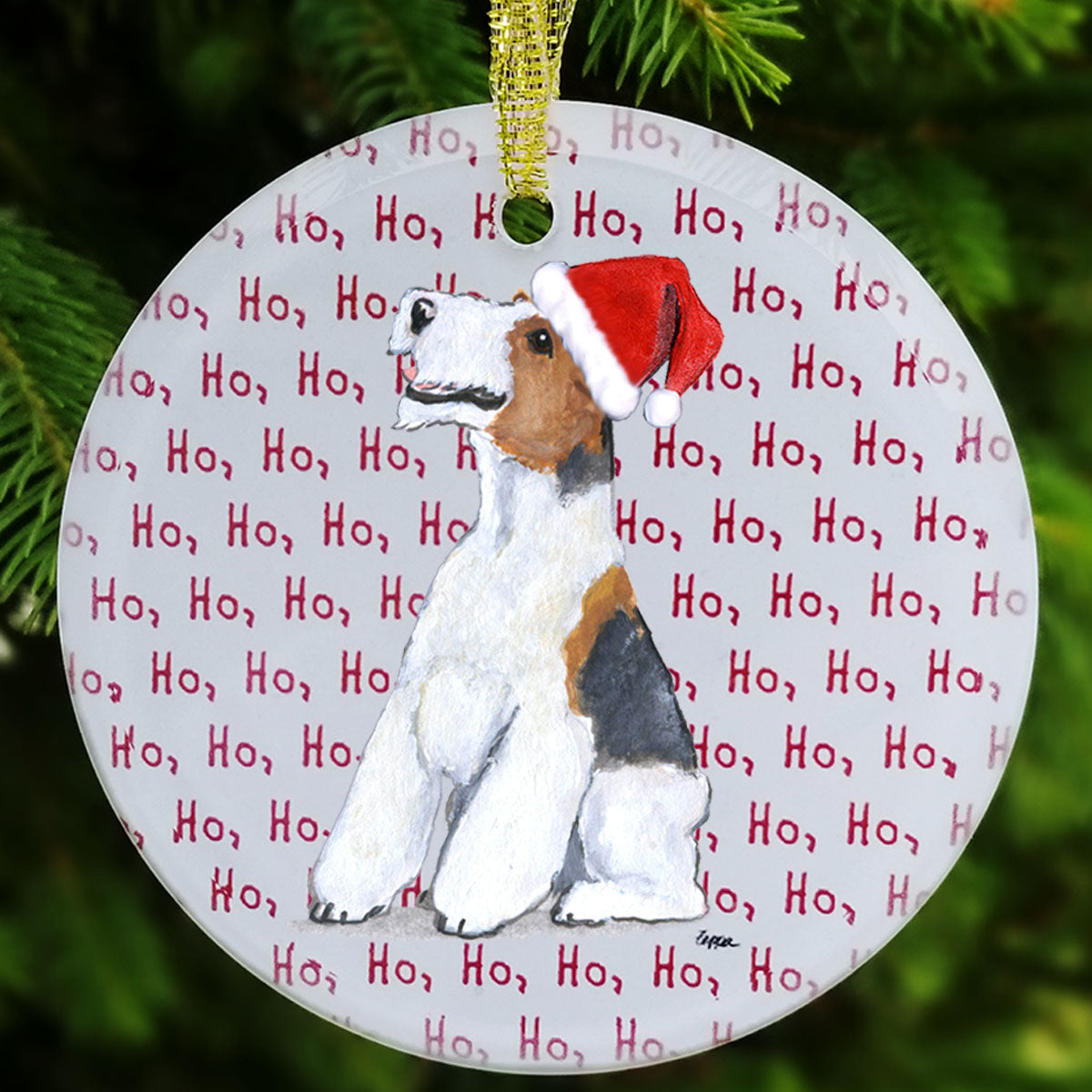 Wire Fox Terrier Christmas Ornaments