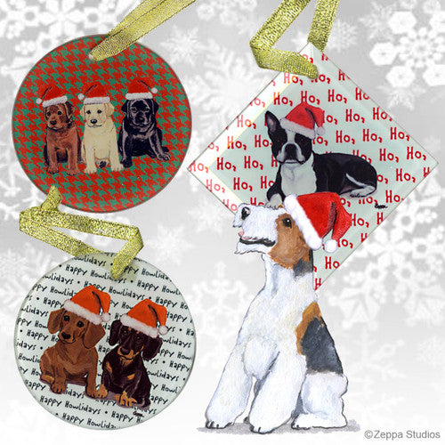 Wire Fox Terrier Christmas Ornaments
