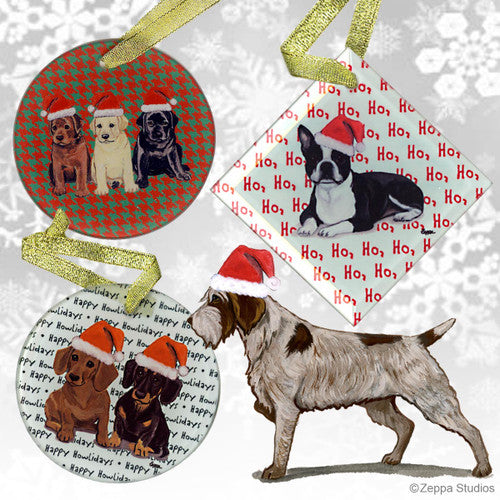 Wirehaired Pointing Griffon Christmas Ornaments