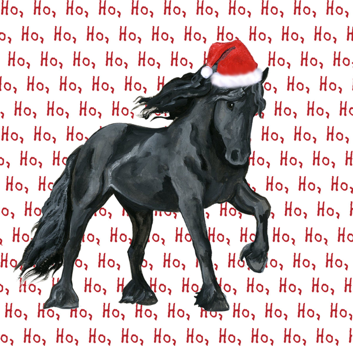 Friesian Horse Christmas Coasters