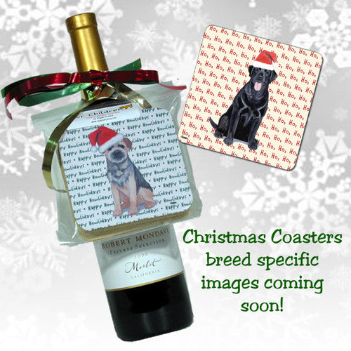 Labrador Retriever, Black Christmas Coasters