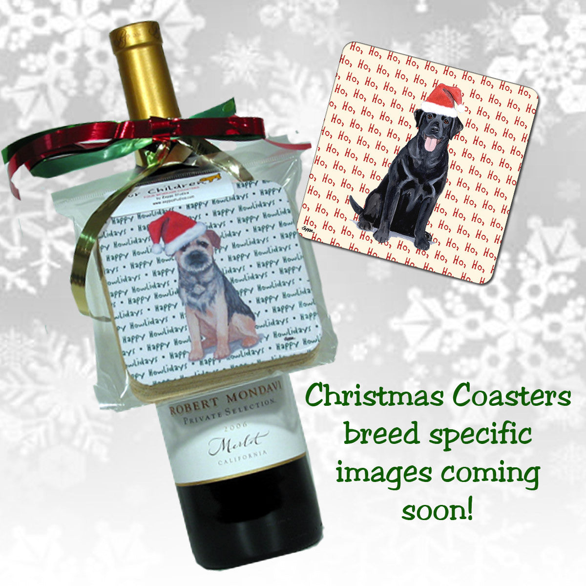 Airedale Christmas Coasters