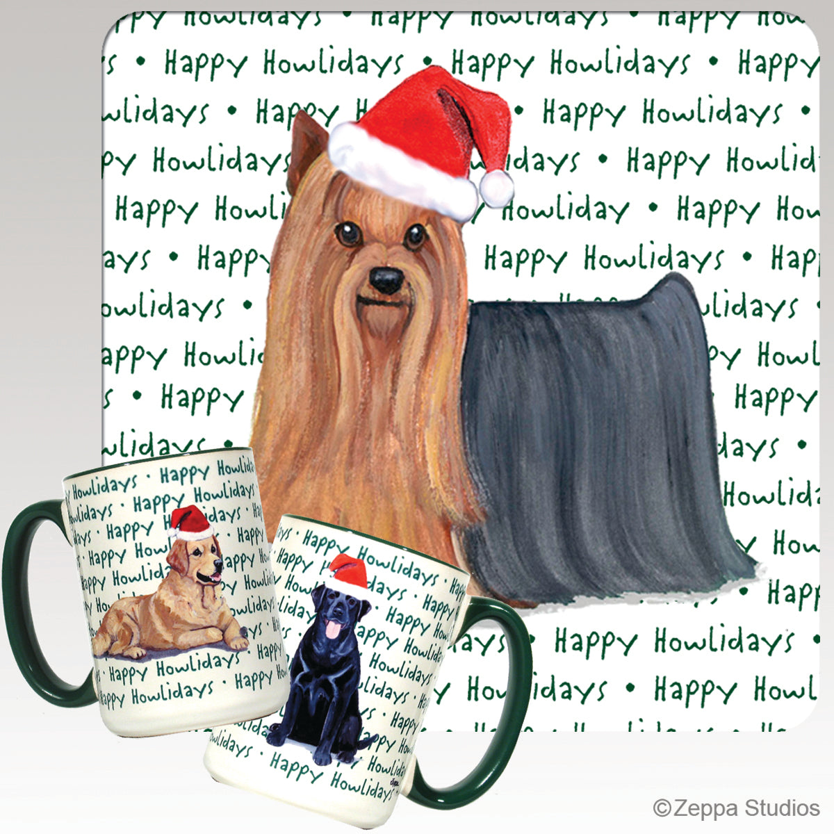 Yorkshire Terrier Christmas Mugs