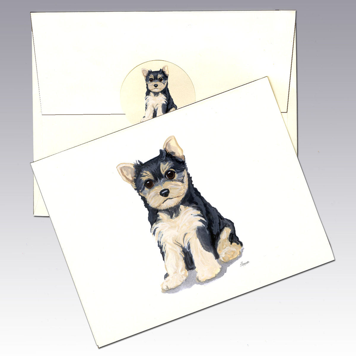Yorkshire Terrier Puppy Note Cards